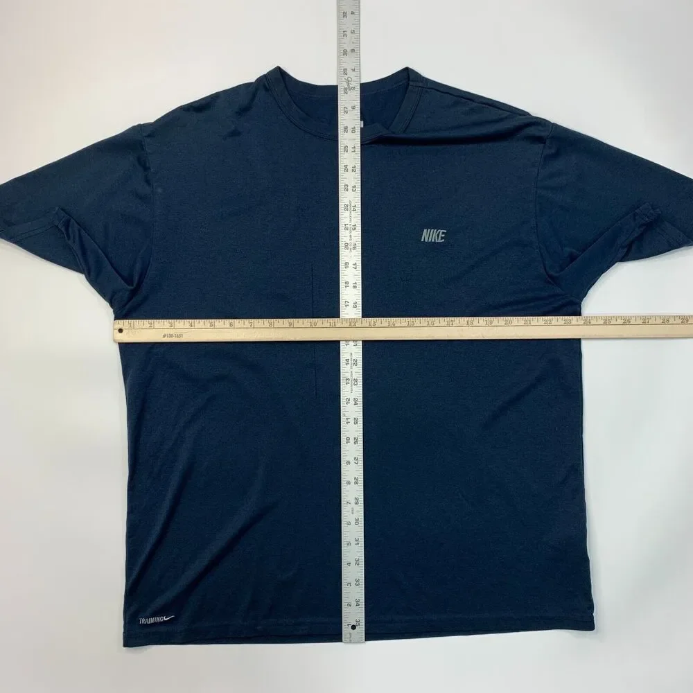 Vintage Nike Training T Shirt Mens XL Extra Large Navy Performance Tee *READ
